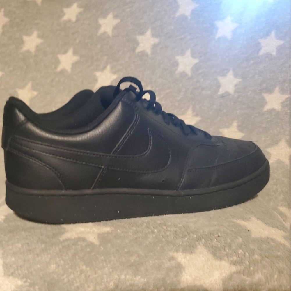 Nike Court Vision Low Triple Black Mens Size 11 DH2987-002 Black Sneakers